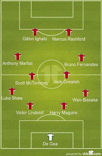 Ighalo and Rashford up top is an exciting prospect for United